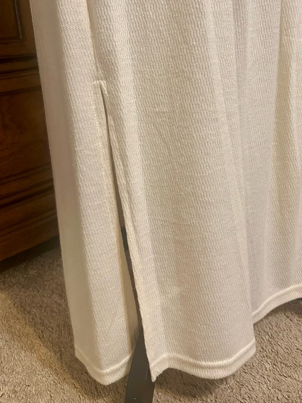 C&V Chelsea & Violet Cream Thermal Henley Maxi Dress Juniors L NWT - Picture 6 of 15